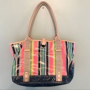 Franco Sarto Striped Multicolor Tote Bag